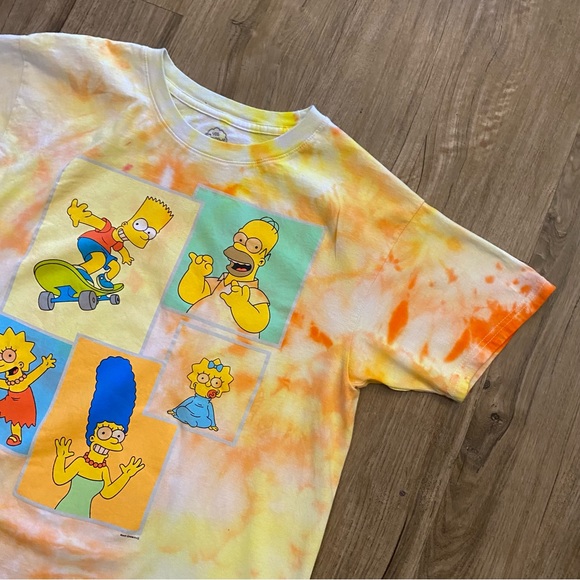 🔶NEW🔶 CUSTOM SIMPSONS TIE DYE MEN’S TEE - Picture 3 of 7